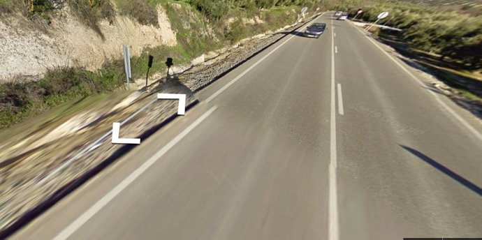 Tramo de la A-331 afectado por el corte de tráfico.