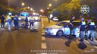 Detenido un conductor sin carné y borracho tras empotrar su coche contra otro en la Ronda del Tamarguillo, en Sevilla
