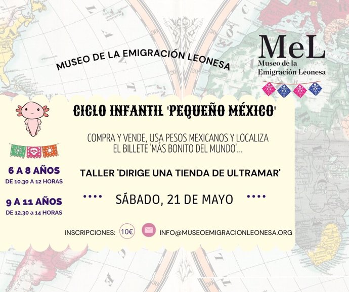 Cartel del ciclo 'Pequeño México' organizado por el Museo de la Emigración Leonesa