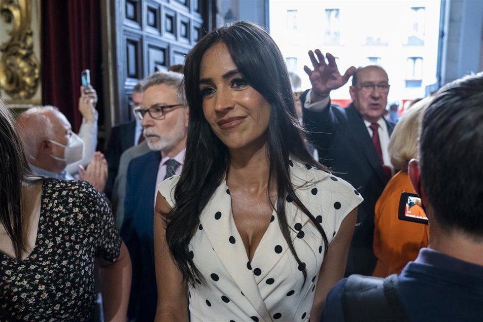 La vicealcaldesa, Begoña Villacís, a su llegada a la solemne misa de apertura del Año Santo de San Isidro, en la colegiata de San Isidro.
