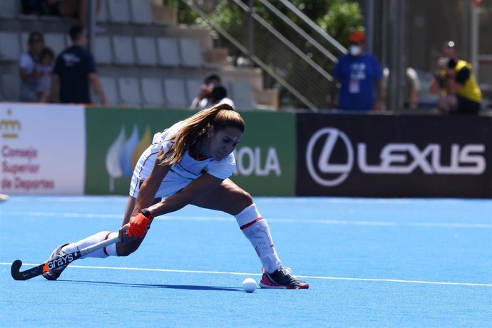 Xantal Giné con la selección española femenina de hockey hierba