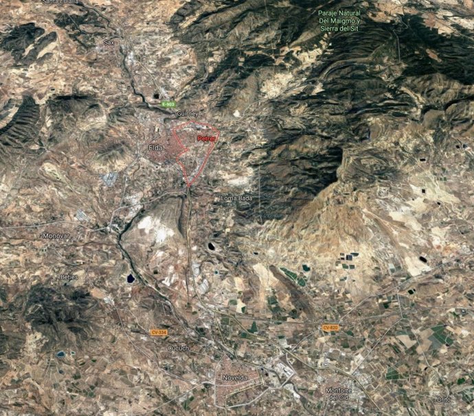 Archivo - Localización de Petrer (Alicante)