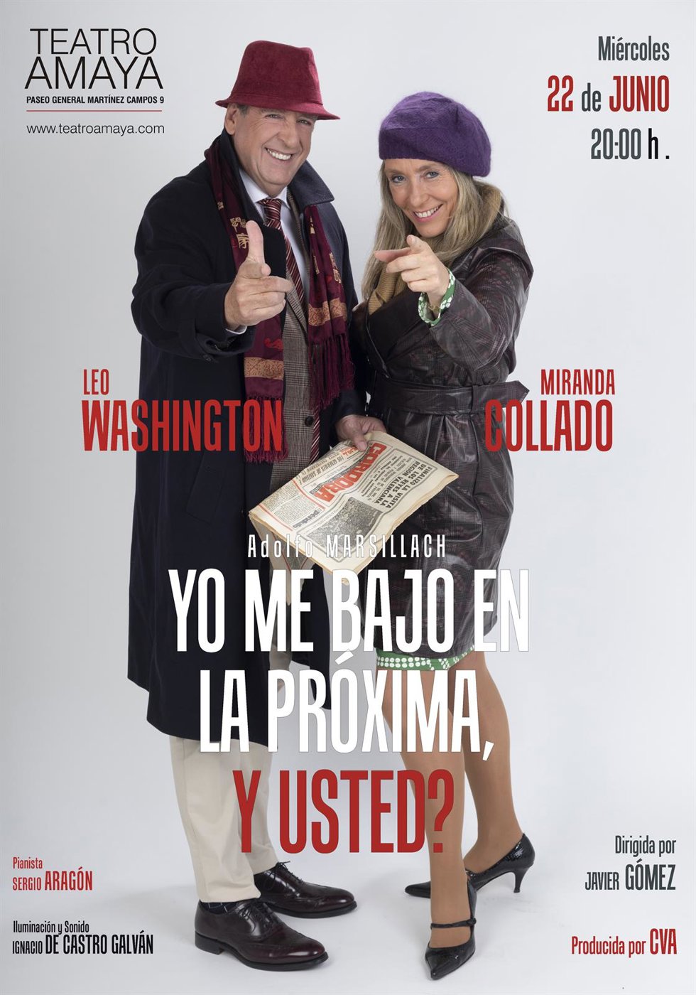 La compañía Nuevo Ensamble homenajea a Marsillach con 'Yo me bajo en la próxima, ¿y usted?'. Su gira por España empieza en el Teatro Amaya de Madrid, el 22 de junio