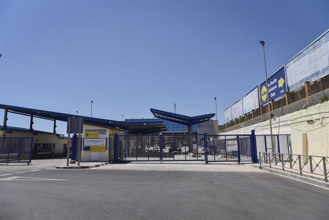 Aduana del Tarajal cerrada, a 7 de mayo de 2022,  en Ceuta (España). 