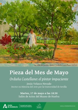 Cartel de la conferencia en el Museo de Huelva.