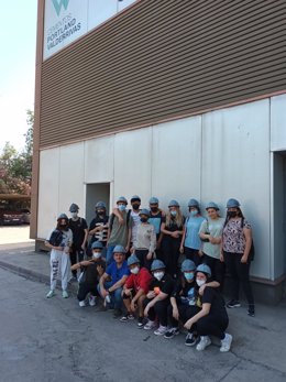 Visita de estudiantes a la fábrica cementera de Alcalá de Guadaíra.