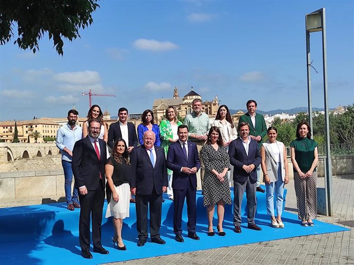 Presentación de la candidatura del PP de Córdoba a las elecciones andaluzas del 19J, con la presencia del presidente del PP de Andalucía y candidato a la reelección como presidente de la Junta, el popular Juanma Moreno.