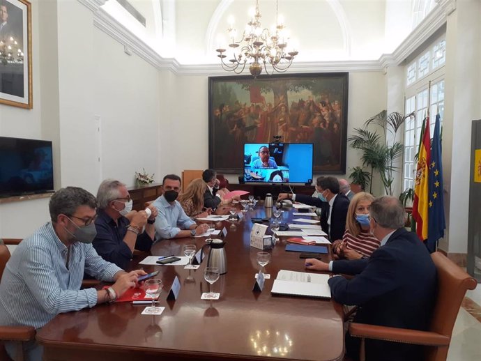 Reunión de la Comisión Regional de Seguimiento del PFEA para el reparto provincial de fondos para Andalucía.