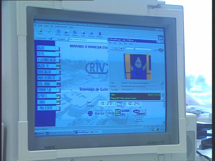Imaxe internet CRTVG 1997.