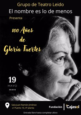 Cartel de la obra 'Cien años de Gloria Fuertes'.