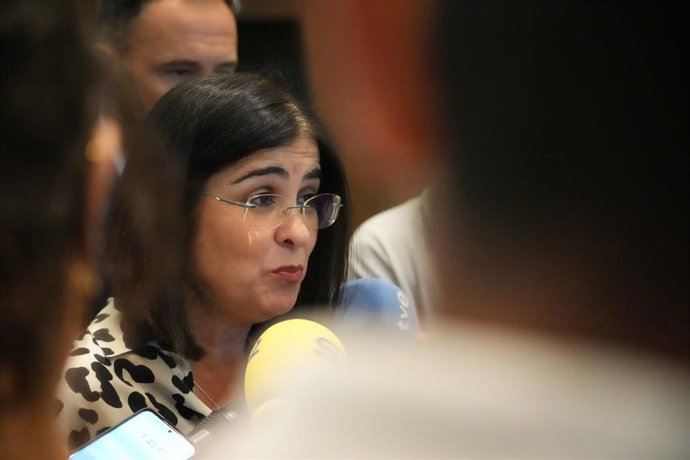 La ministra de Sanidad, Carolina Darias, este lunes en Bilbao