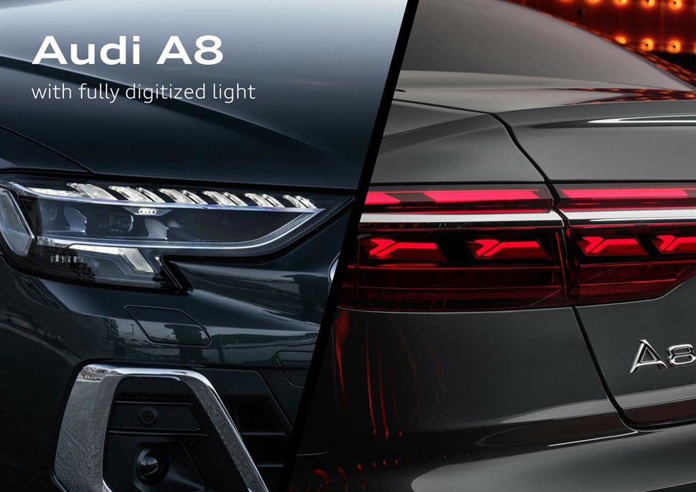 Audi avanza en la digitalización de los sistemas de iluminación en búsqueda de seguridad y satisfacción.