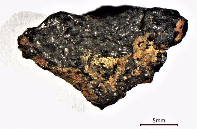 Una muestra de 3 gramos de la piedra Hipatia. Los investigadores encontraron un patrón consistente de 15 elementos en la piedra Hipatia. El patrón es completamente diferente a cualquier cosa en nuestro sistema solar o nuestro vecindario solar.