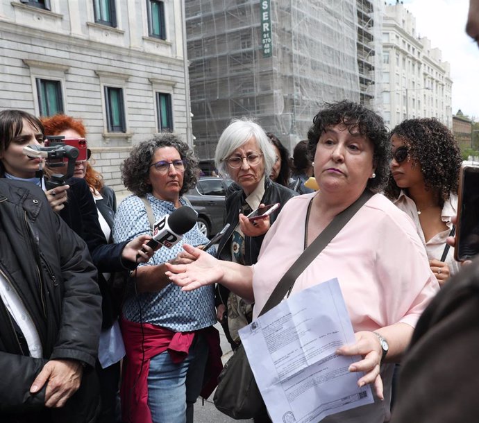 María Salmerón en una manifestación en defensa de su petición de indulto