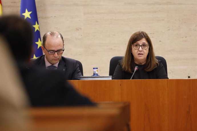 La directora gerente del Servicio de Salud de Castilla-La Mancha, Regina Leal, en comisión parlamentaria