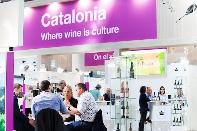 Imatge de l'estand dels cellers catalans a la ProWein de Düsseldorf