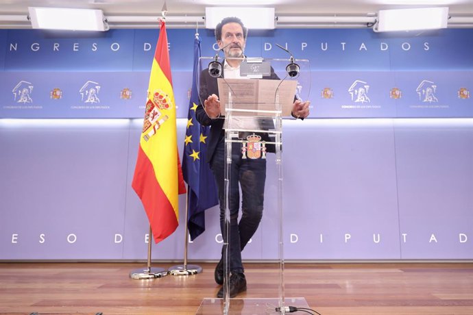 El vicesecretario general de Ciudadanos, Edmundo Bal, interviene en una rueda de prensa previa a una Junta de Portavoces en el Congreso de los Diputados, a 3 de mayo de 2022, en Madrid (España).