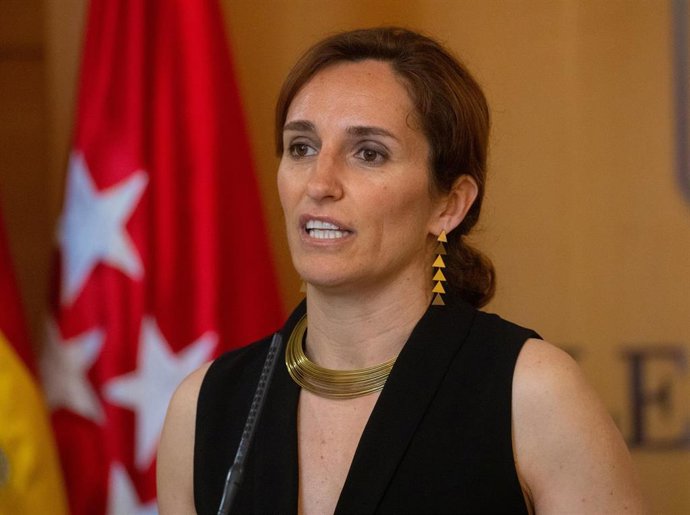 La portavoz de Más Madrid en la Asamblea de Madrid, Mónica García, interviene durante un pleno en la Asamblea de Madrid, a 12 de mayo de 2022, en Madrid (España). Durante el pleno, Vox ha vuelto a insistir en eliminar la figura del viceconsejero de cada