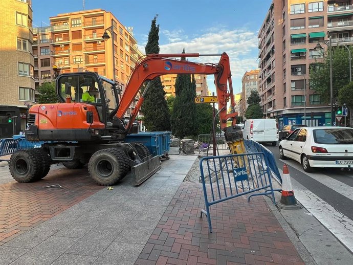 El Ayuntamiento de Logroño consolida el paso peatonal de la calle Pío XII, junto a la Estación de Autobuses
