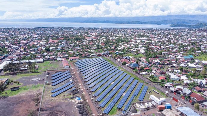 Existing commercial solar-plus-storage project in Goma, DRC. Photo courtesy of Nuru.