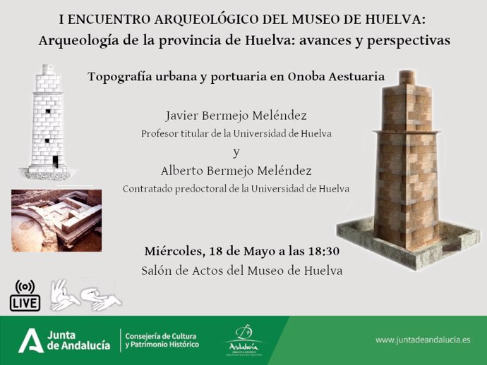 Cartel del encuentro de arqueología en el Museo de Huelva.
