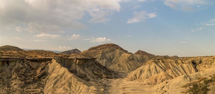 Archivo - El Desierto de Tabernas (Almería), escenario de la película 'The Sisters Brothers', de Jaques Audiard.