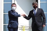 Aragonès se reúne este miércoles en Bruselas con Puigdemont