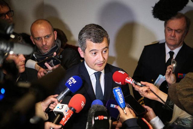 Archivo - El ministro francés de Interior, Gérald Darmanin.