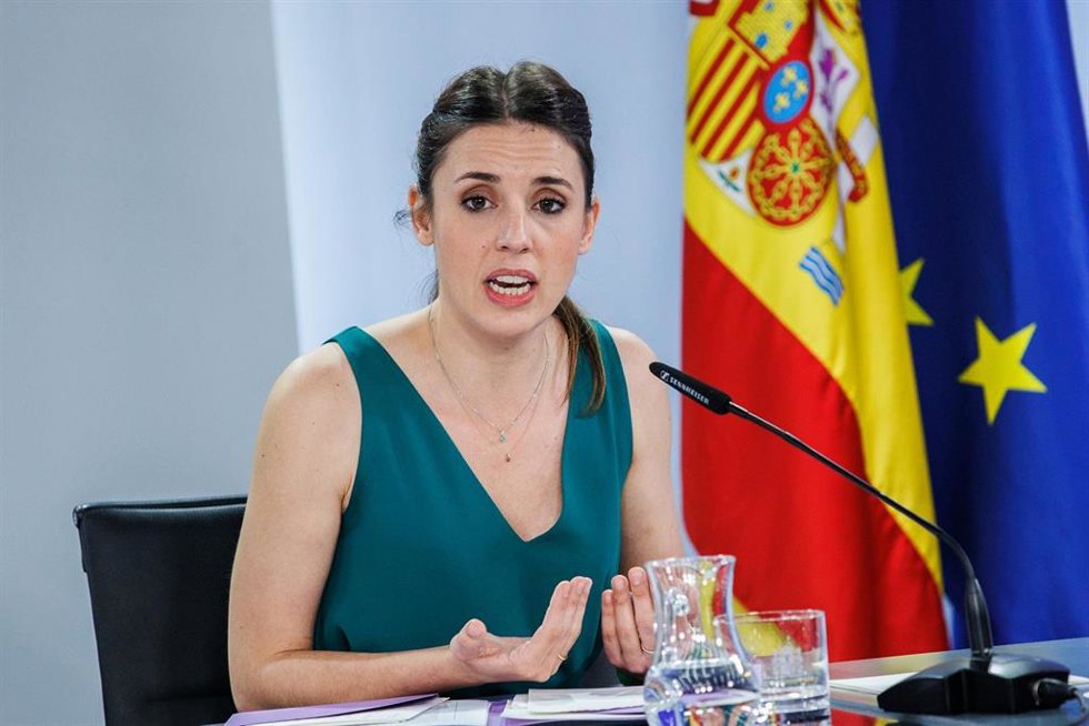 La ministra de Igualdad, Irene Montero