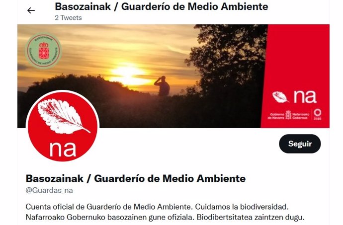 Imagen del perfil de Twitter de Basozainak / Guarderío de Medio Ambiente