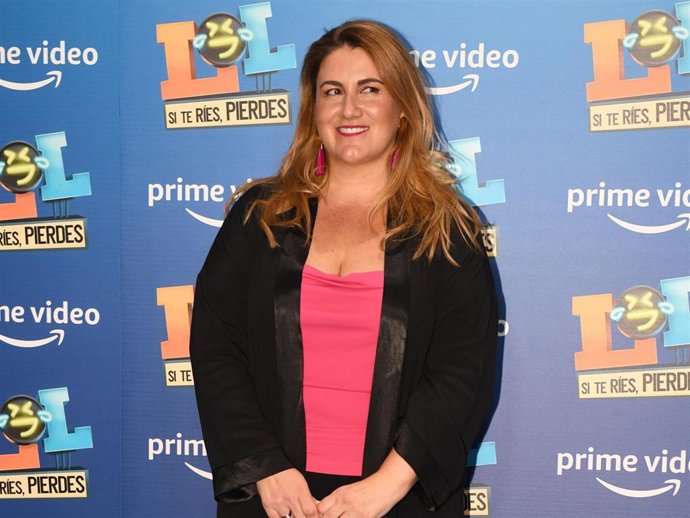 Carlota Corredera posa en el photocall del estreno de la segunda temporada del programa de comedia LOL: Si te ríes, pierdes