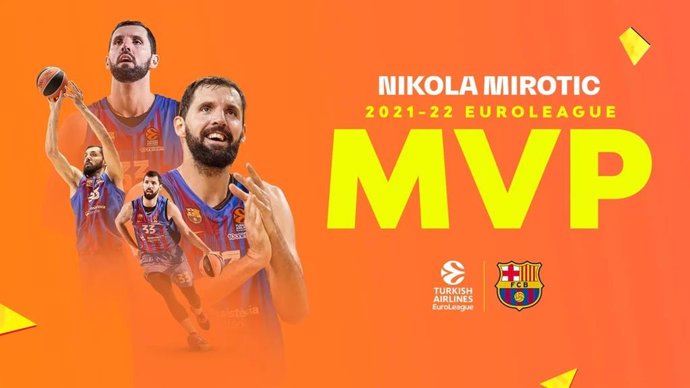 El jugador del Bara Nikola Mirotic gana el 'MVP' de la Euroliga 2021-22