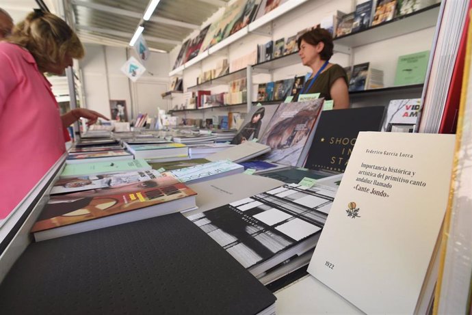 Expositor de la Diputación en la Feria del Libro