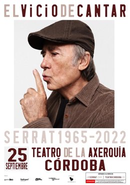 Cartel del concierto de Joan Manuel Serrat en el Teatro de la Axerquía.