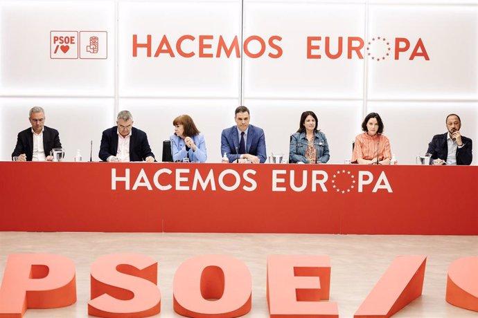 Reunión de la Ejecutiva Federal del PSOE  en la sede socialista de la calle Ferraz, a 9 de mayo de 2022, en Madrid (España).