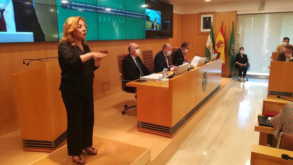 Sesión de la Diputación con intérprete de signos