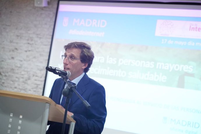 Intervención del alcalde de Madrid, José Luis Martínez-Almeida.