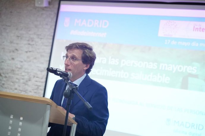 Intervención del alcalde de Madrid, José Luis Martínez-Almeida.