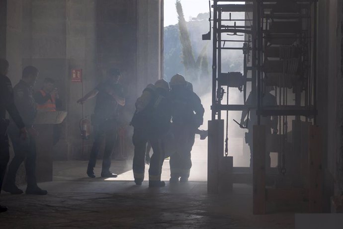 Simulacro de incendio en la Catedral de Cuenca