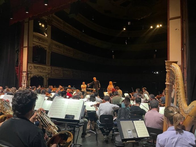 Ensayo de la Orquesta de Valncia para el concierto de La Valquiria de Wagner