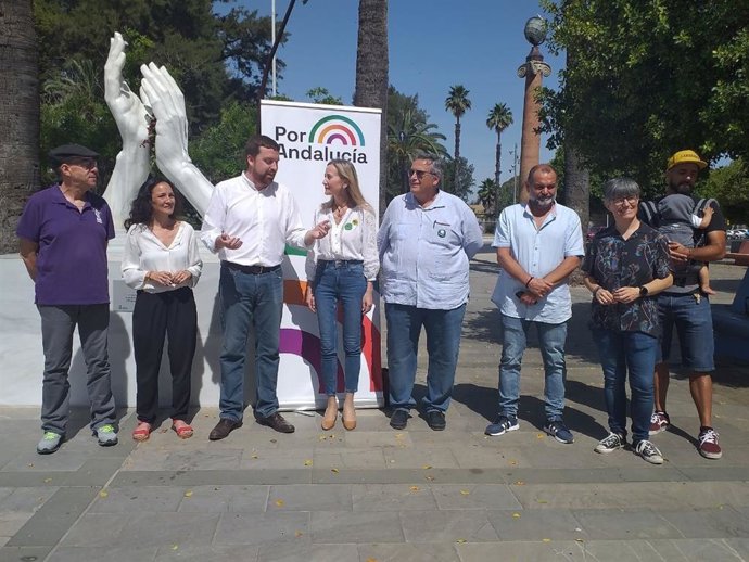 Candidatos de Por Andalucía en Huelva a las elecciones del 19J.