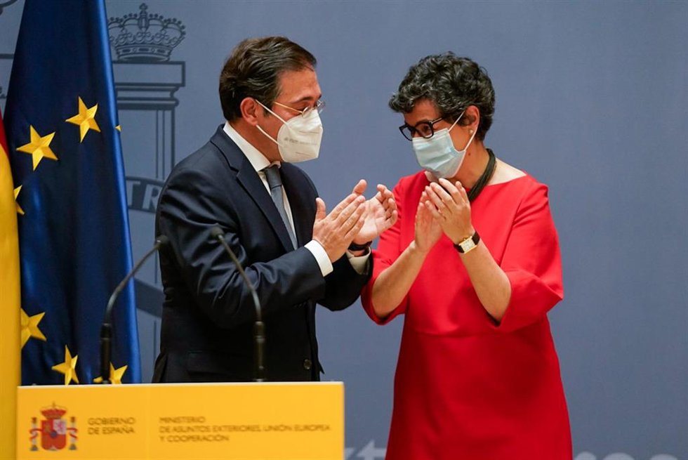Archivo - José Manuel Albares y Arancha González Laya, el día del relevo en el Ministerio