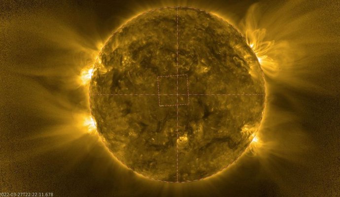Imagen del Sol tomada por la nave Solar Orbiter en el perihelio