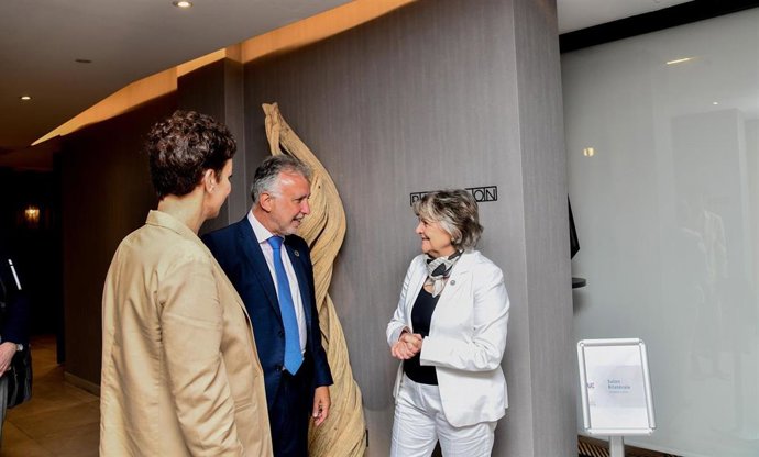 El presidente de Canarias, Ángel Víctor Torres, se reúne con la comisaria de Cohesión y Reformas, Elisa Ferreira