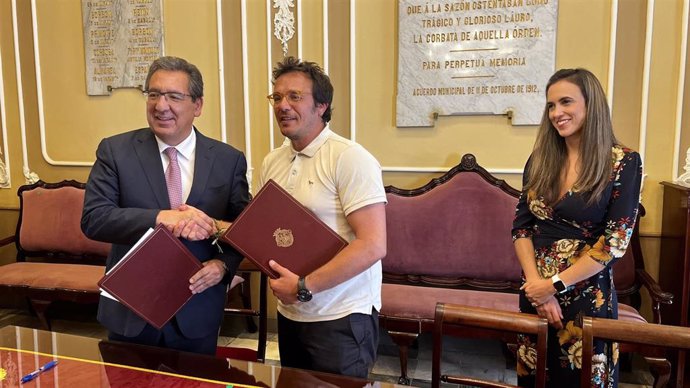 El alcalde de Cádiz con el presidente de la Fundación Cajasol.