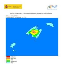 Aemet alerta del riesgo muy alto de incendio en el interior de Mallorca
