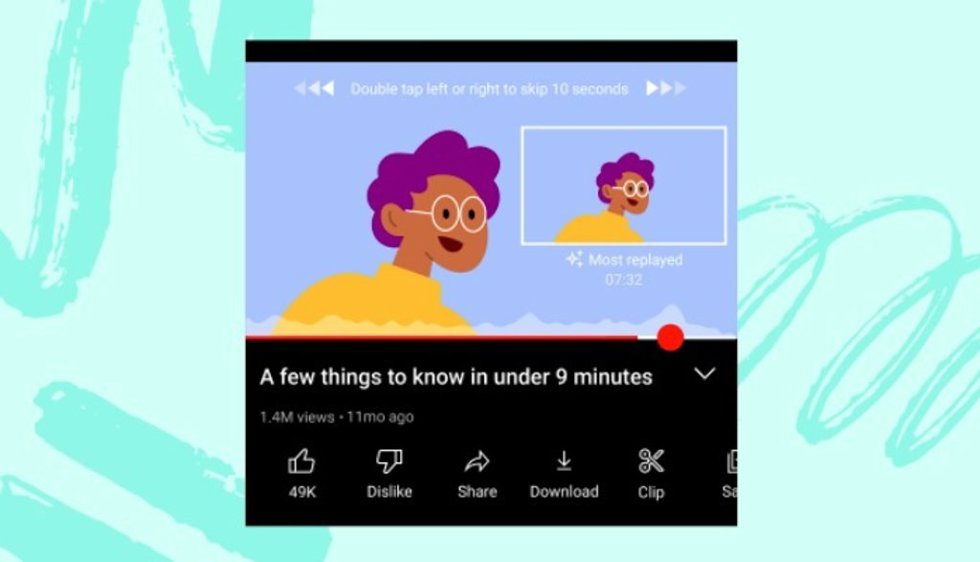 Una de las nuevas funciones de YouTube permitirá acceder directamente a las partes más reproducidas de un vídeo.