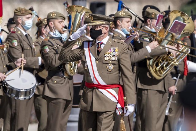 Archivo - La banda de música de la escuadra de gastadores del batallón de la Brigada Guadarrama XII