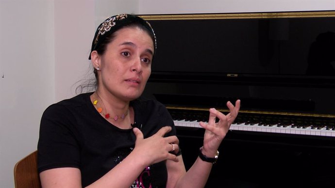 La directora de orquesta Lina González Granados durante una entrevista en Valladolid.