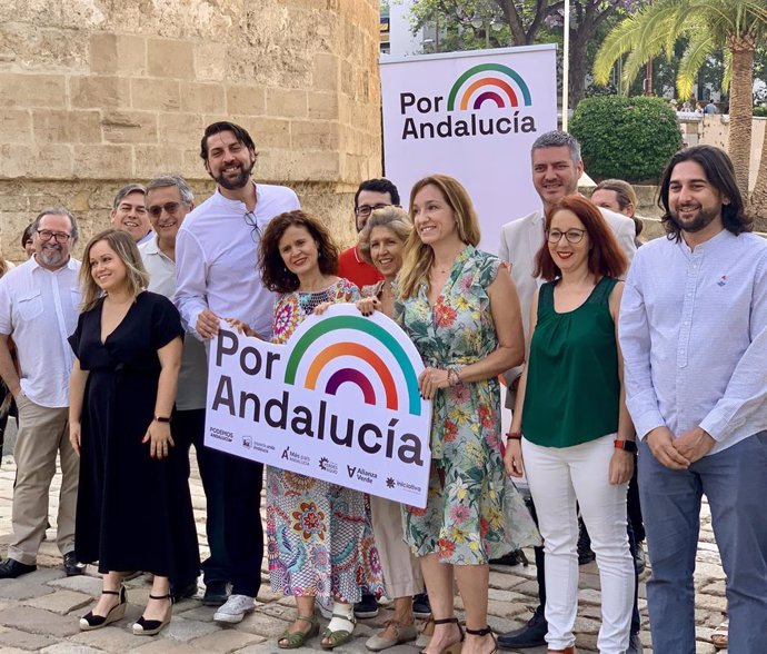 Presentación de la candidatura de 'Por Andalucía' por la provincia de Sevilla a las elecciones del 19 de junio.